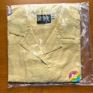 Big Bud Press Pantry Short Sleeve Button Up, Yellow, XS